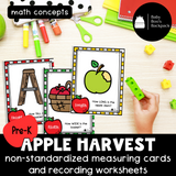 Apple Harvest Math: Sorting Mats, Worksheets &  Non-Standardized Measurement Cards