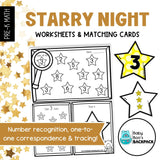 Starry Night Counting Mats, Task Cards & Worksheets | Numbers 0-10