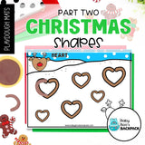 Christmas Shapes Playdough Mats: Part Two | Reindeer & Peppermint Shape Playdough Mats