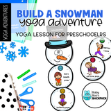 Build a Snowman Yoga Story & Yoga Cards |  Snowman Circle Time Games | Calming Cards