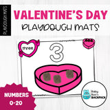 Pre-K Valentine's Day Playdough Mats