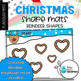 Christmas Shapes Playdough Mats: Part Two | Reindeer & Peppermint Shape Playdough Mats