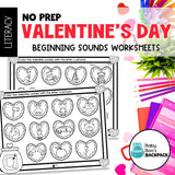 No-Prep Valentine's Day Letter Recognition Worksheets | Beginning Sounds & Letter Tracing