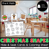 Christmas Shape Activities: Sorting Mats & Coloring Worksheets
