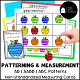 Pre-K Apple Math Set with Non-Standardized Measurement Cards