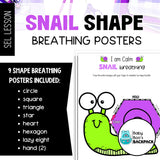 Snail Shape Breathing Posters & Visuals | Task Cards & Booklet
