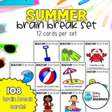 Summer Brain Break Cards | Summer Gross Motor Movement Cards | Self-Regulation