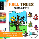 Fall Trees Sorting & Counting Mats | Numbers 0-10
