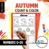 Autumn Number Worksheets | Numbers 0-20