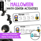 Halloween Counting Mats, Task Cards, Tracers & Worksheets | Numbers 0-10