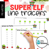 Super Elf Line and Shape Tracers & Worksheets | Christmas Line Tracers