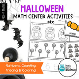 Halloween Math Center Set | Numbers 0-10, Patterning, Opposites & Measuring Cards