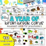 The Ultimate Brain Break Card Bundle | A Year of Gross Motor Movement Cards!