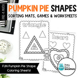 Pumpkin Pie Shapes | Shape Sorting Mats, Games & Worksheets