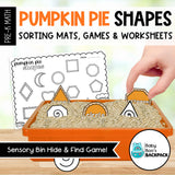 Pumpkin Pie Shapes | Shape Sorting Mats, Games & Worksheets