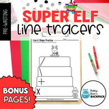 Super Elf Line and Shape Tracers & Worksheets | Christmas Line Tracers