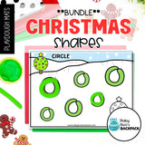 Christmas Shapes Playdough Mat Bundle