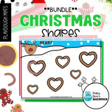 Christmas Shapes Playdough Mat Bundle