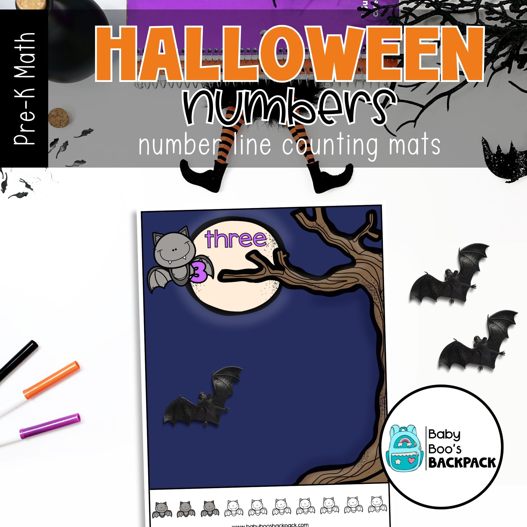 Baby Boo Number Two Halloween Numbers 0-10 | Cards, Tracers & Worksheets | One-to-One Corr ...