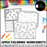 Pre-K Apple Math Set with Non-Standardized Measurement Cards