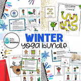 Winter Yoga Bundle | Winter and Christmas Yoga Cards, Stories & Games