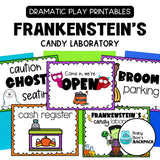 Halloween Dramatic Play Printables: Frankenstein's Candy Laboratory | Labels, Signs & Props