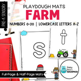 Farm Playdough Mats | Numbers 0-20 & Lowercase Letters a to z