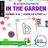 Garden Playdough Mats | Numbers 0-20 & Lowercase Letters