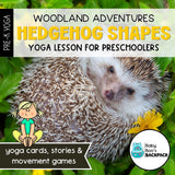 Hedgehog Shapes Yoga Lesson | Woodland Animal Yoga Stories, Yoga Cards & Yoga Games