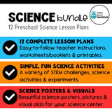 A Year of Science Bundle | 12 Preschool Science Lesson Plans