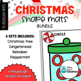 Christmas Shapes Playdough Mat Bundle