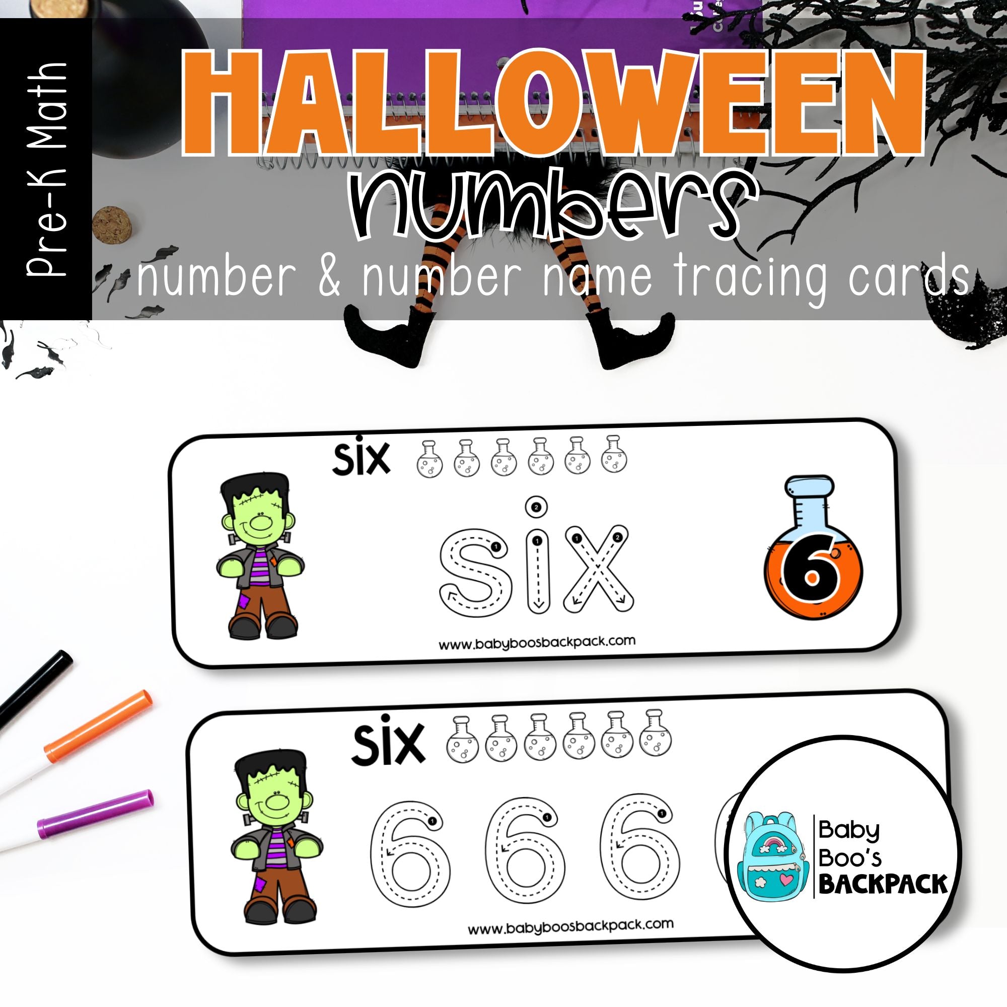 Baby Boo Number Two Halloween Numbers 0-10 | Cards, Tracers & Worksheets | One-to-One Corr ...