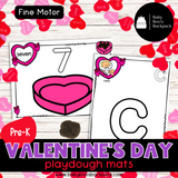 Pre-K Valentine's Day Playdough Mats