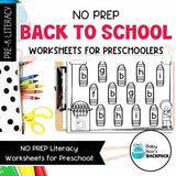 No Prep Back to School Literacy Worksheets | Letter Recognition Review