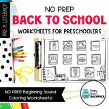 No Prep Back to School Literacy Worksheets | Letter Recognition Review