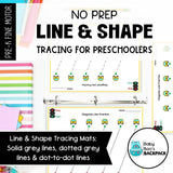 Happy Car Line & Shape Tracing Set | Writing Center Tracing Mats & Worksheets