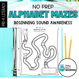 No Prep Alphabet Mazes | Literacy & Fine-Motor Worksheets