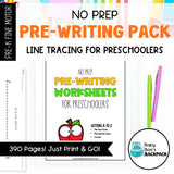 No-Prep Pre-Writing Pack | Line Tracing Sheet Super Bundle