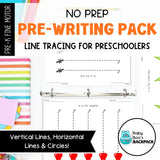 No-Prep Pre-Writing Pack | Line Tracing Sheet Super Bundle