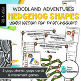 Hedgehog Shapes Yoga Lesson | Woodland Animal Yoga Stories, Yoga Cards & Yoga Games
