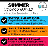Summer Science Bundle | 4 Summer Science Lessons for Preschoolers