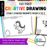 No Prep Creative Drawing Story Starters | Drawing Prompts from A to Z
