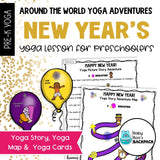 New Year's Yoga Lesson | New Year's Yoga Games & Activities | SEL Calming Cards