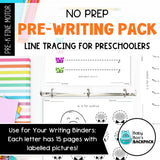 No-Prep Pre-Writing Pack | Line Tracing Sheet Super Bundle