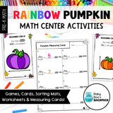 Rainbow Pumpkin Math Set | Games, Sorting Mats & Worksheets