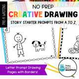 No Prep Creative Drawing Story Starters | Drawing Prompts from A to Z