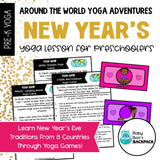 New Year's Yoga Lesson | New Year's Yoga Games & Activities | SEL Calming Cards