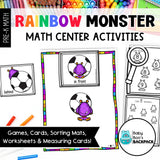 Rainbow Monster Math Set | Games, Sorting Mats & Worksheets