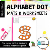 Alphabet Dot Mats & Worksheets