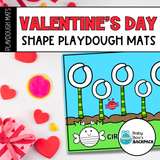 Valentine's Day Shape Playdough Mats